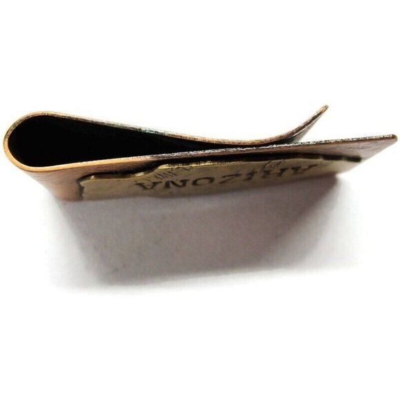 Arizona Brass Tone & Copper Tone Arrowhead Money Clip Stainless Steel Wallet - Picture 4 of 7